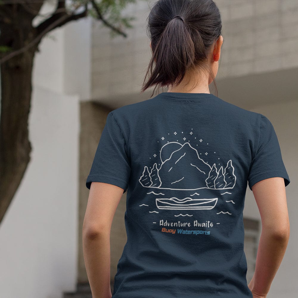 Adventure Awaits, Women's V-Neck Short Sleeve T-Shirt