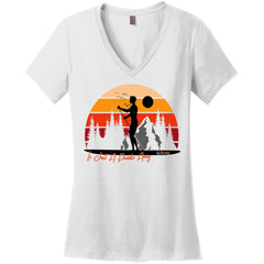 Paradise is a Paddle Away, Women's V-Neck Short Sleeve T-Shirt