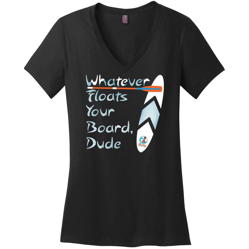 Whatever Floats Your Board, Women's V-Neck Short Sleeve T-Shirt